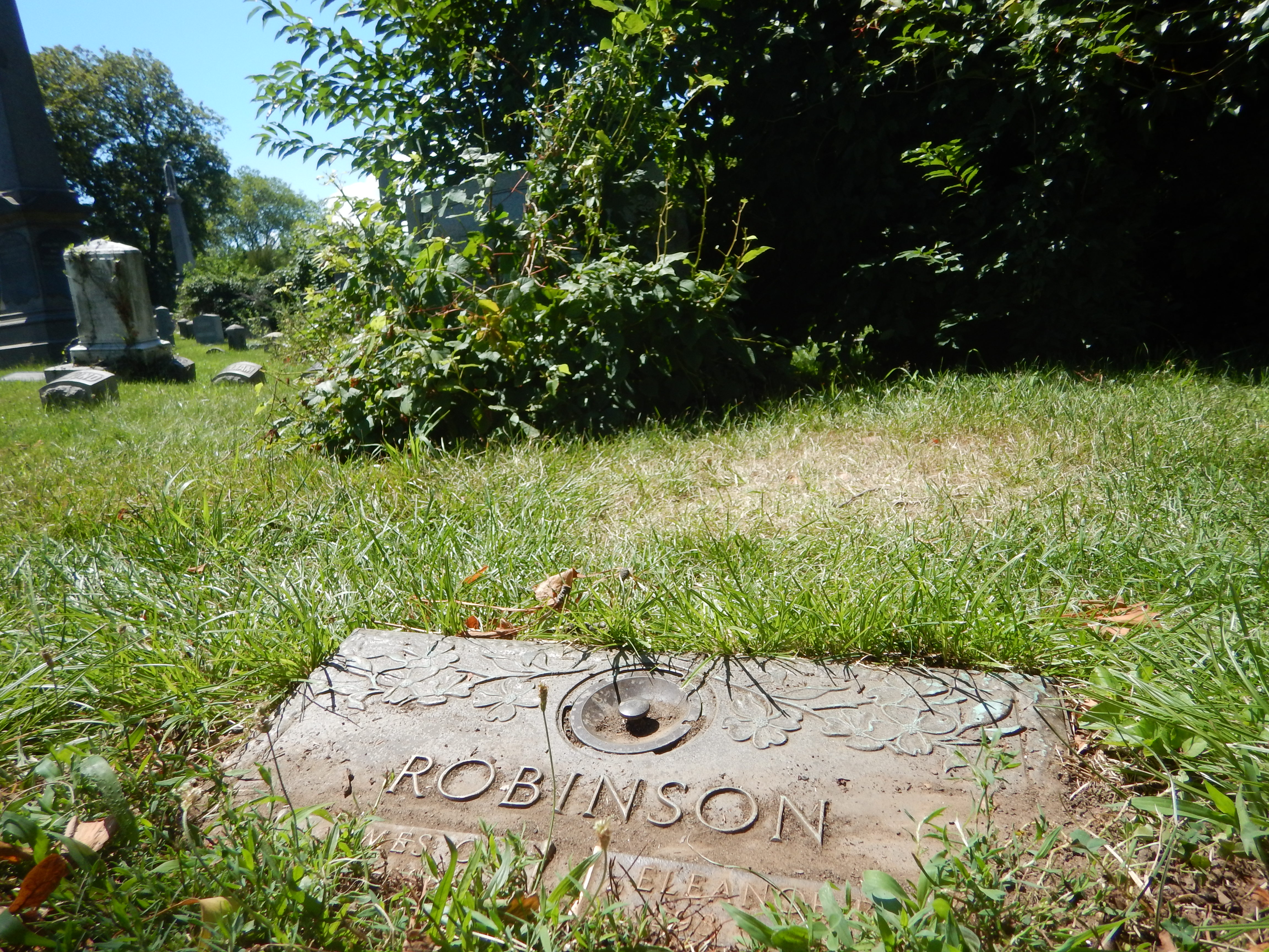 Robinson grave site in Moravian Cemetery, Staten Island, N.Y.d